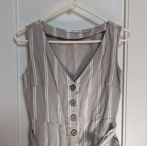 Mango Belted Romper with Pockets